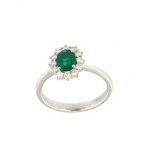 Anello Soranzo Gioielli Donna Pietre Colorate in Oro bianco Smeraldo 0.72 Ct BCO10416297 - BCO10416297